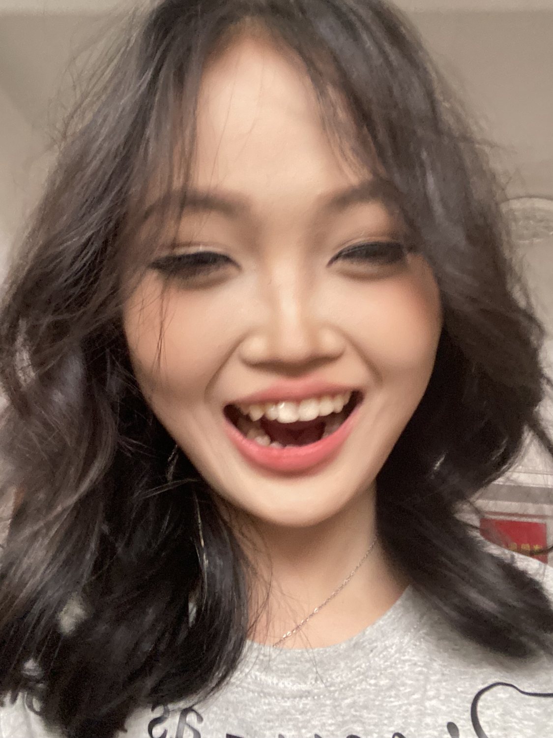 钟宁笑得很开心的瞬间